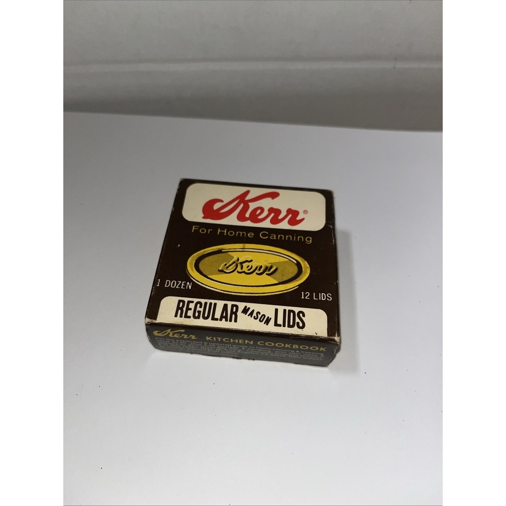 Vintage Kerr Box Of Regular Mason Canning Jar Lids Made In USA